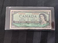    1954 Canadian One Dollar Bill
