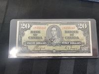    1937 Canadian Twenty Dollar Bill
