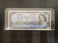    1954 Canadian Five Dollar Bill