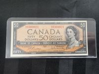    1954 Canadian Fifty Dollar Bill