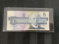    1986 Canadian Five Dollar Bill