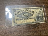 1900 Canadian 25 Cent Bill