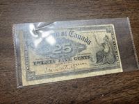 1900 Canadian 25 Cent Bill
