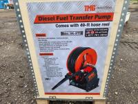  TMG Industrial  Diesel Fuel Transfer Pump w/ Hose Reel