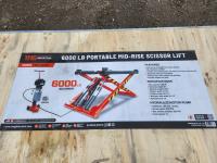  TMG Industrial  6000 lb Portable Mid Rise Scissor Lift
