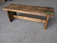    Handcrafted 48 Inch X 15 Inch X 18 Inch Live Edge Bench