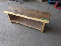    Handcrafted 48 Inch X 13-1/2 X 18 Inch Live Edge Bench