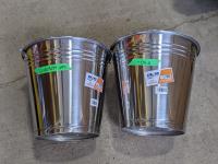    (2) 20L Stainless Steel Buckets