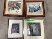    (4) Animal Prints with Frames