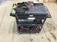    Tool Cart with Outlet & Assorted Tools