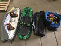    (2) Wake Boards and (3) Camping Chairs
