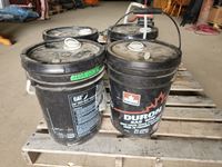    (3) Pails of Cat 0W-40 Oil and (1) Pail of Duron 10W30 Oil