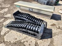    Aluminum Checker Plate Truck Tool Box and Poly Ramps