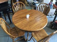    Wood Table w/ Chairs