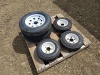    (5) Assorted Miscellaneous Small Trailer Tires w/ Rims
