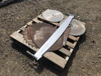    (4) Sawmill Blades & (2) Hand Saws