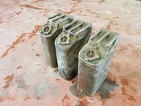 (3) Antique Metal Jerry Cans