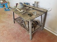 Steele Work Table with Assortment of Tools