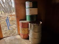 (4) Old Metal Barrels
