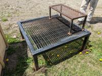 (2) Metal Tables with Grate Top