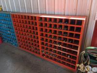    (2) 72 Compartment Bolt Bins with Contents