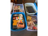 (4) Totes of VHS & DVDs