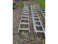 (2) 16 Ft Aluminum Extension Ladders