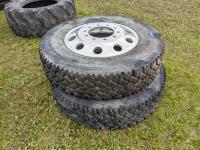(2) 11R24.5 Tires