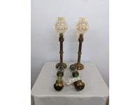 (2) Pair of Brass Candle Scones