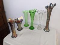 Tall Glass Vases with Carnival