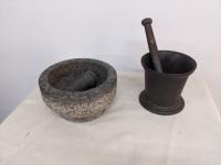 Cast Iron and Stone, Mortar & Pestle