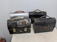 (4) Metal Lunch Boxes