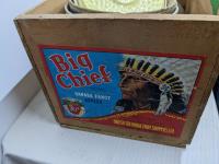 Big Chief Apple Crate & Various Bowls