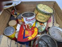 Large Box of Tins & Miscellaneous Items