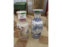 (2) Asian 24 Inch Vases