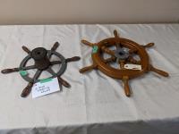 (2) Antique Boat Steering Wheels