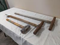 (2) Railroad Hammers & (1) Sledge Hammer