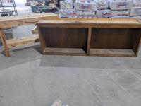 Wooden Work Bench and Shelf