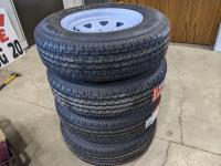 (4) Gallant St 205/75 R15 Trailer Tires On Rims 