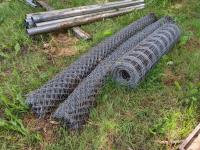 (1) 60 Inch High Roll of Page Wire & (2) 10 Ft High Rolls of Chain Link 