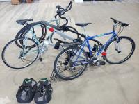 (2) Bicycles, Bike Accessories, and Hitch Mount Double Bike Carrier 