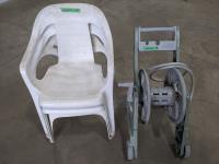 (3) Lawn Chairs, Ames Reeleasy Garden Hose Reel
