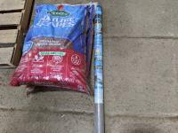 (2) Bags of Red Cedar Mulch and Roll of Weed Barrier