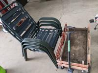 (3) Patio Chairs and Pull Type Wagon