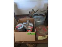 Vintage Oil Canisters and Oil