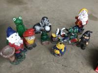 Qty of Garden Gnomes/Figurines & Pots 