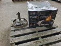 Patio Flame Propane Fire Pit & Umbrella Stand 