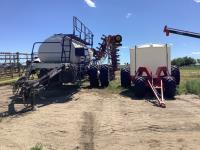 2011 Bourgault 3310 PDH 65 Ft Air Drill w/ 2012 Bourgault 6550 St Tow Behind Cart & Liquid Tank