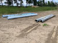 (6) Blue Plastic Pipes and (2) Steel Culverts