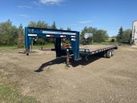 1995 Travelute 22 Ft T/A Dually Goose Neck Equipment Trailer